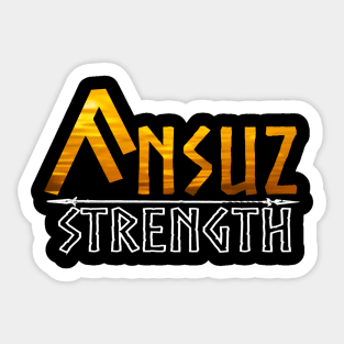 Ansuz Strength Gold Sticker